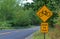 Bicycle road sign