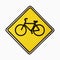 Bicycle road sign.