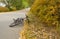 Bicycle on a roadside having a short relaxation