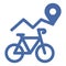 Bicycle route Isolated Vector icon which can easily modify or edit