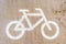 Bicycle runner and white bike symbol