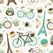 Bicycle seamless pattern