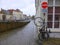 Bicycle secured to a road sign