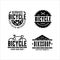 Bicycle Service logo design collection set logos bike shop