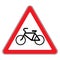 Bicycle sign in white background