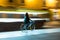 Bicycle spinning in the city at night