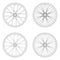 Bicycle spoke wheel tangential lacing pattern