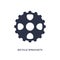 bicycle sprockets icon on white background. Simple element illustration from mechanicons concept