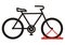 Bicycle stand, vector icon, black silhouette,