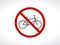 Bicycle stop forbidden icon