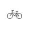 bicycle store sign icon. Element of navigation sign icon. Thin line icon for website design and development, app development.
