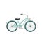 Bicycle for teenagers two-wheeled turquoise in flat style