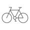 Bicycle thin line icon, cycle and sport, bike sign, vector graphics, a linear pattern on a white background.