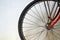 Bicycle tire and spoke wheel