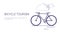 Bicycle Tourism Active Travel Adventure And Vacation Tourism Concept Web Banner With Copy Space