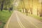 Bicycle track in the park along the river/bicycle track in the park along the river in sunny day