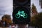 Bicycle traffic light Urban concept and road traffic directions