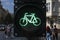 Bicycle traffic signal, green light