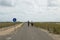 Bicycle trail in Holland during cloudy day