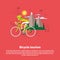 Bicycle Travel Mountain Tourism Web Banner