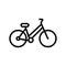bicycle urban transport line icon vector illustration