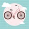 Bicycle vector greeting card