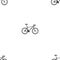 Bicycle vector illustration black color Seamless for Paper tile fabric wallpaper