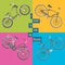 Bicycle Vector illustration, single, chopper, cruiser, tandem, T-shirt Graphics