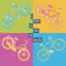 Bicycle Vector illustration, single, chopper, cruiser, tandem, T-shirt Graphics