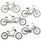 Bicycle Vector illustration, single, chopper, cruiser, tandem, T-shirt Graphics,Tattoo Designs