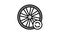 bicycle wheel alignment color icon animation