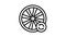 bicycle wheel alignment line icon animation