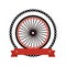 Bicycle wheel emblem icon