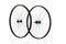 Bicycle wheels on a white background for online sale. Black