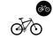 Bicycle - white vector icon