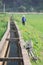 Bicycle & Woman in Rural Vietnam