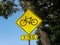 Bicycle Xing sign, CA