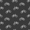 Bicycles on the asphalt, vector signs or icons seamless pattern for fabric, package, wraping, textile