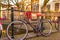 Bicycles in a canal in Gouda, Netherlands