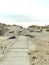 Bicycles on the hillock in the breezy point of new york