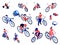 Bicycles Isometric Set