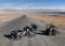 Bicycles on Pamir highway, Pamir mountains, Tajikistan