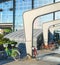 Bicycles parking at Copenhagen airport