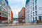 Bicycles parking by Hamburg canal