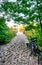 Bicycles on the sandy path to the beach to the Baltic Sea. Zinnowitz on the island of Usedom