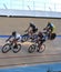 Bicycles on the velodrome track