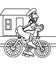 Bicyclist coloring page