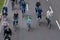 Bicyclists parade in Magdeburg, Germany am 17.06.2017. Many people ride bicycles in city center. Children are actively involved