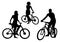 Bicyclists Silhouettes