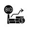 Bid increments black glyph icon